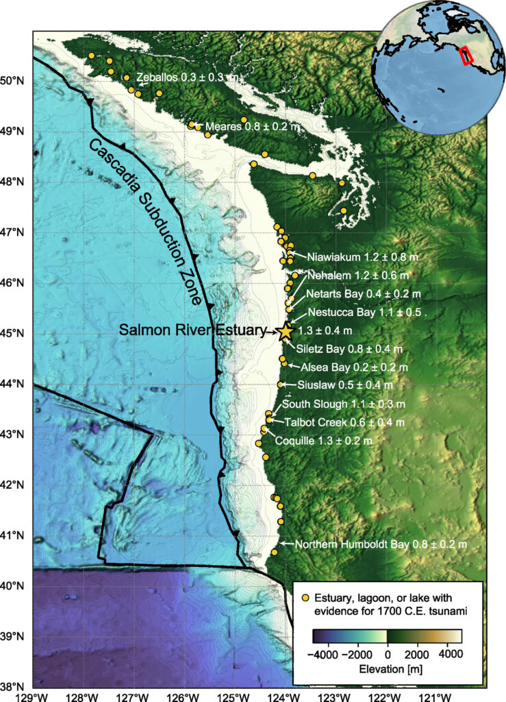 Tsunami sands help scientists assess earthquake patterns in Cascadia